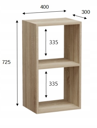 Regał stojący szafka z półką na książki dokumenty 72,5 cm dąb sonoma Marka Marand