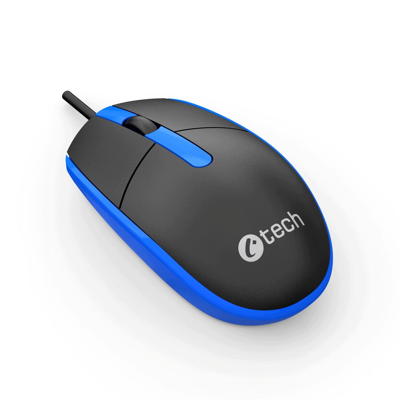 Mysz C-tech WM-10, czarno-niebieska, Usb
