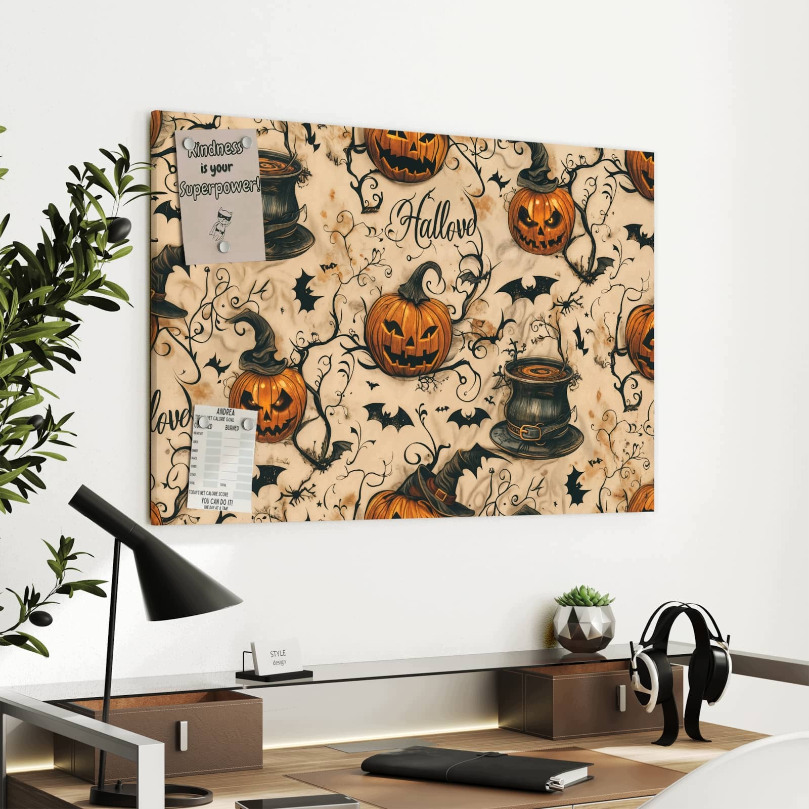 Magnetická tabule Halloween Dýně 90 × 60 cm
