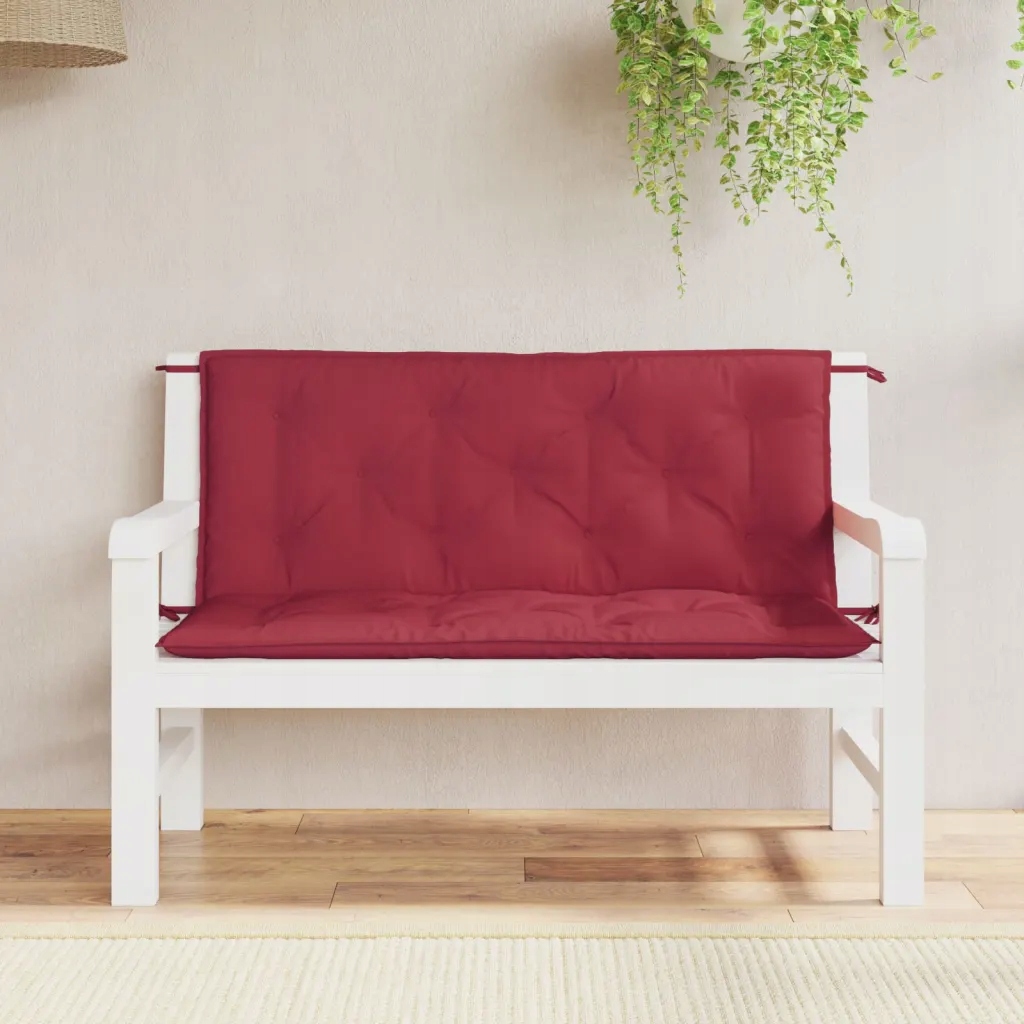 Petrashop Podušky na zahradní lavici 2 ks vínové 120x50x7 cm látka oxford
