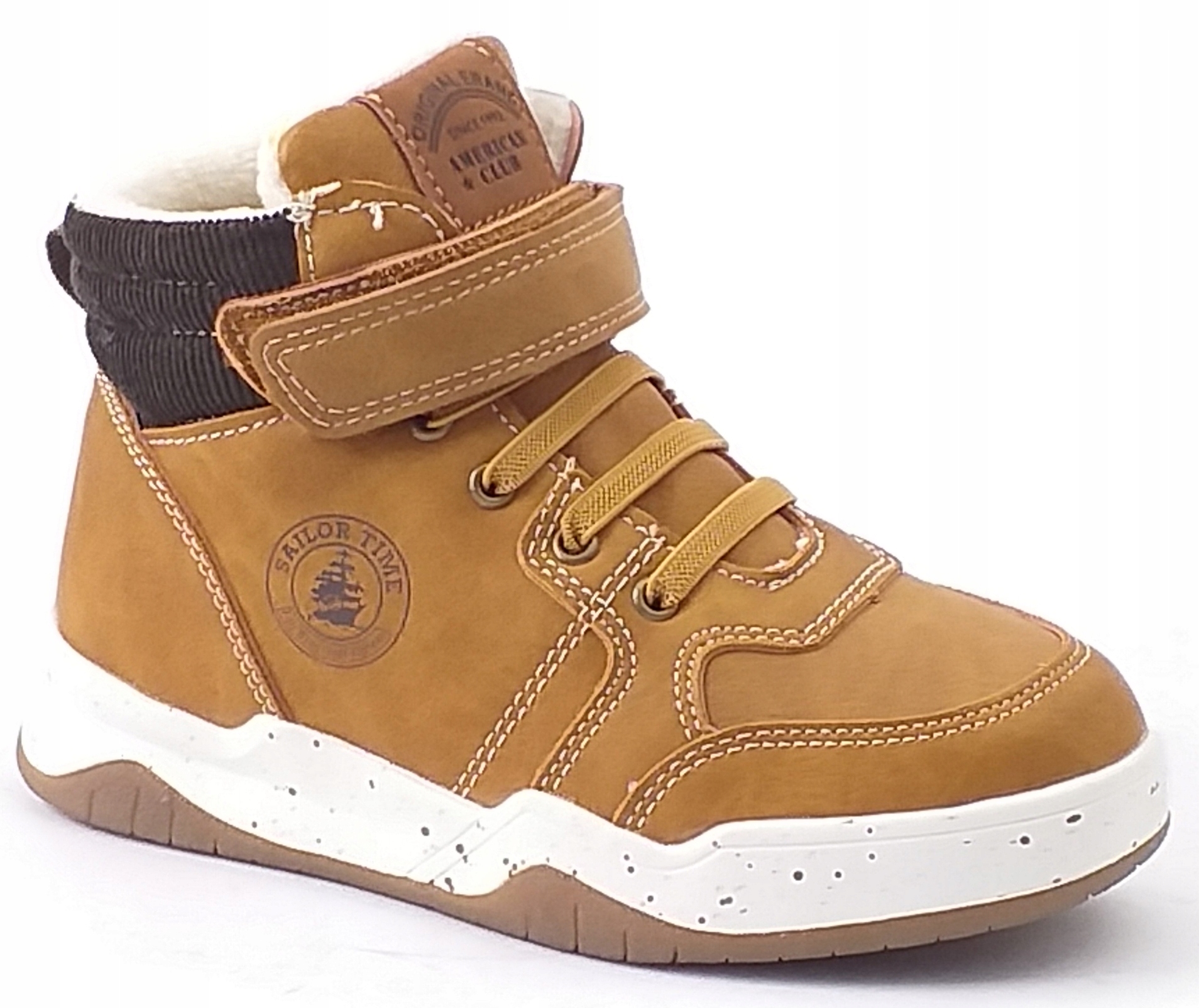 TRAPERY AMERICAN CLUB XD74 TRZEWIKI DZIECIĘCE RZEP CIEPŁE SUWAK ZIMOWE 30