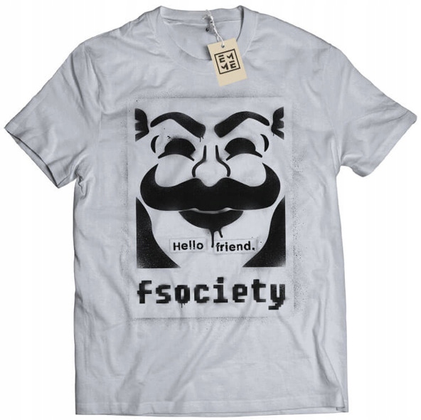 

Koszulka FSociety Hello Friend Mr Robot szara 2XL