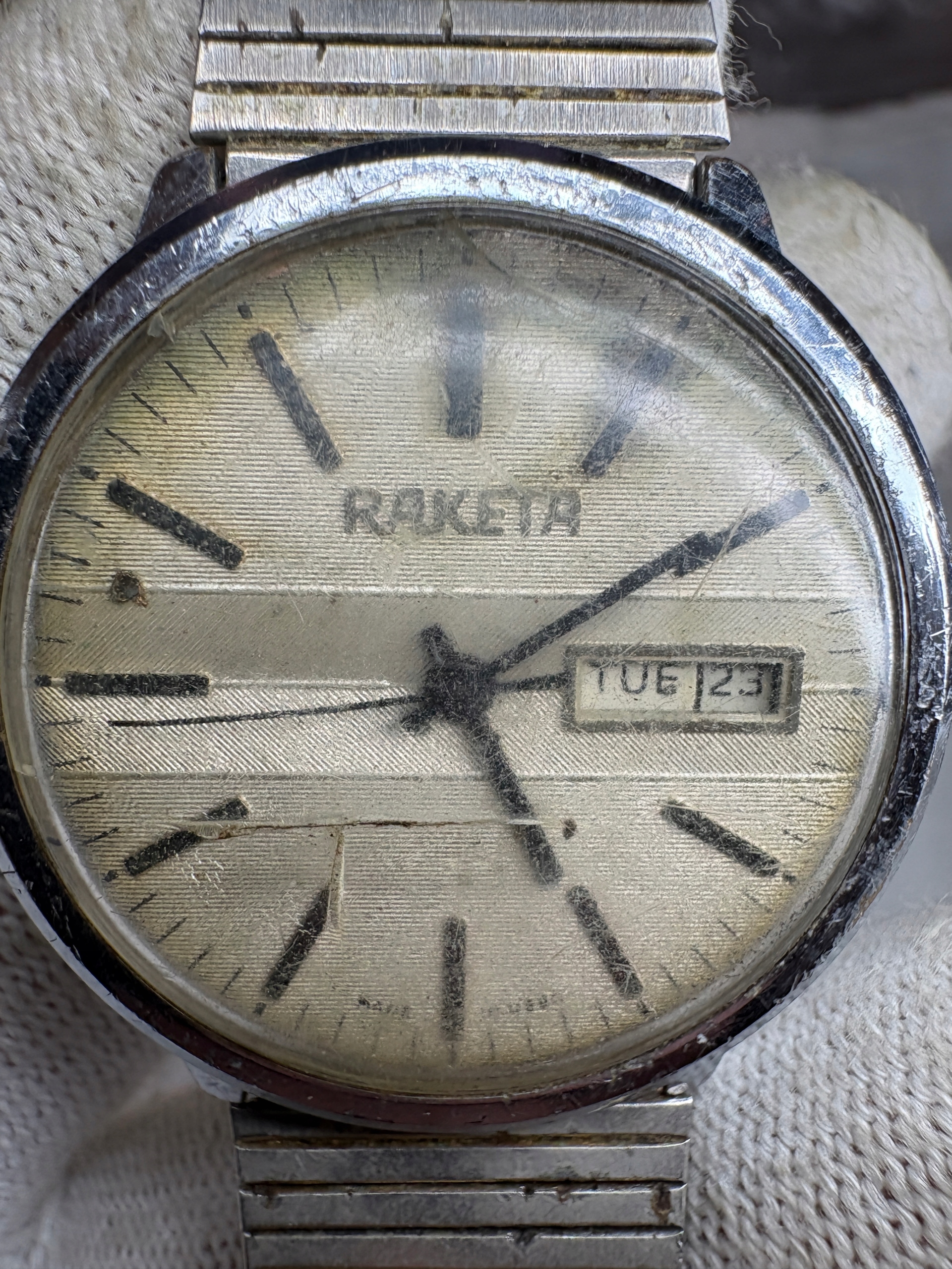 zegarek mechaniczny Rakieta rusza i pracuje + bransoleta