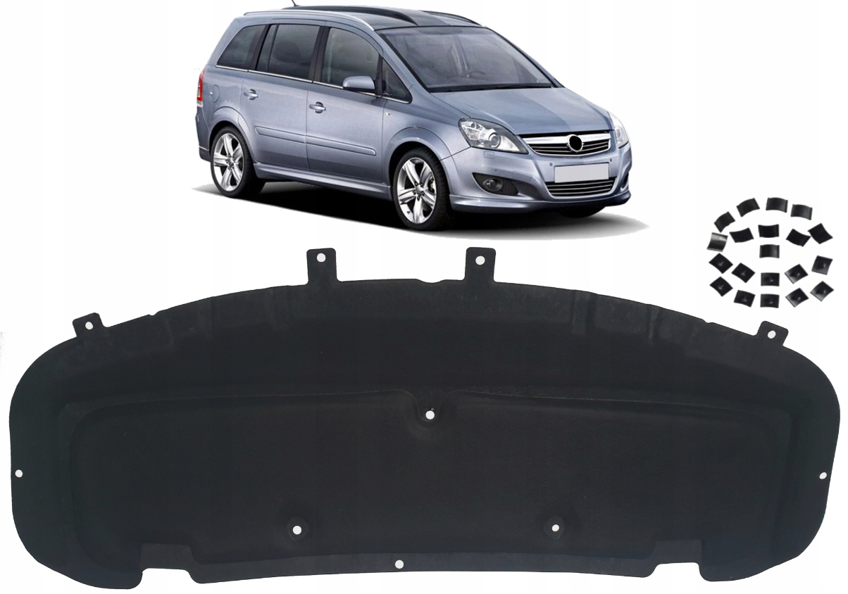 MATA POD MASKE WYGŁUSZENIE OPEL ZAFIRA B + KLIPY