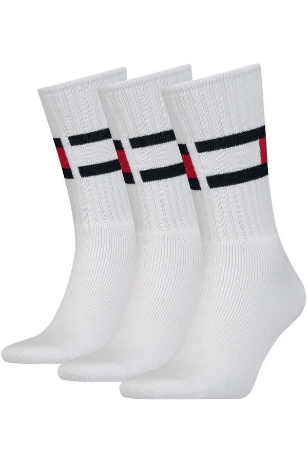 Pánské Ponožky Tommy Hilfiger 100002978 Bílé 3 Pack Socks: 35-38 3PAK
