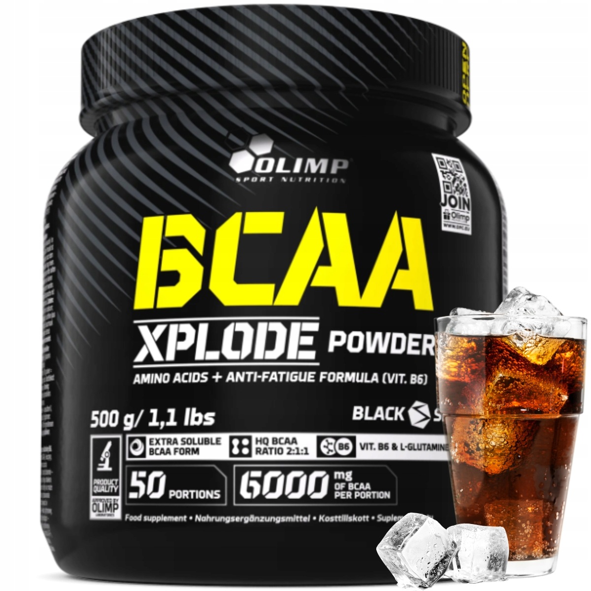 Olimp Bcaa Xplode 500 g Aminokyseliny L-glutamin Cola