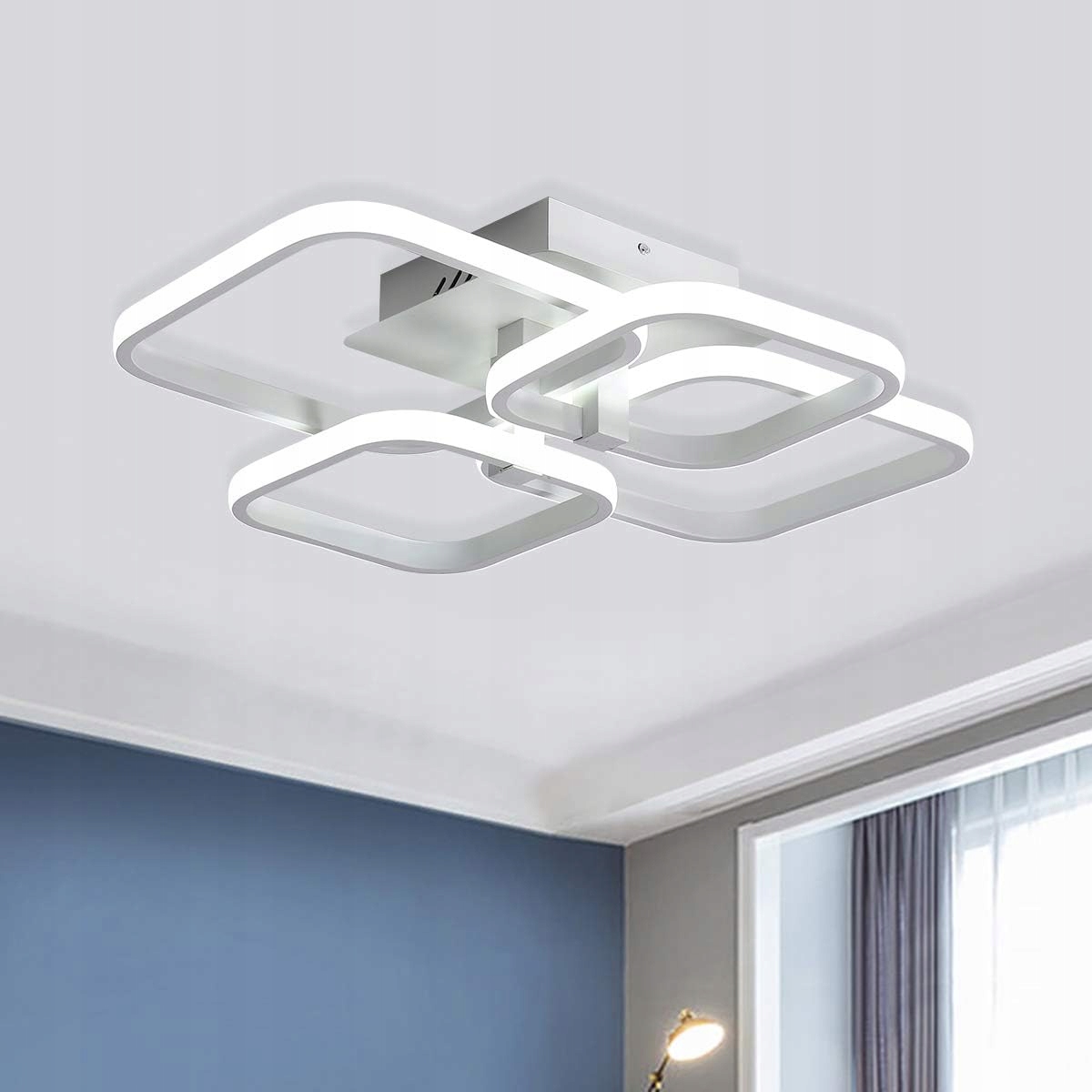 NOWOCZESNA LAMPA SUFITOWA LED ŻYRANDOL DO SALONU Głębokość produktu 46 cm