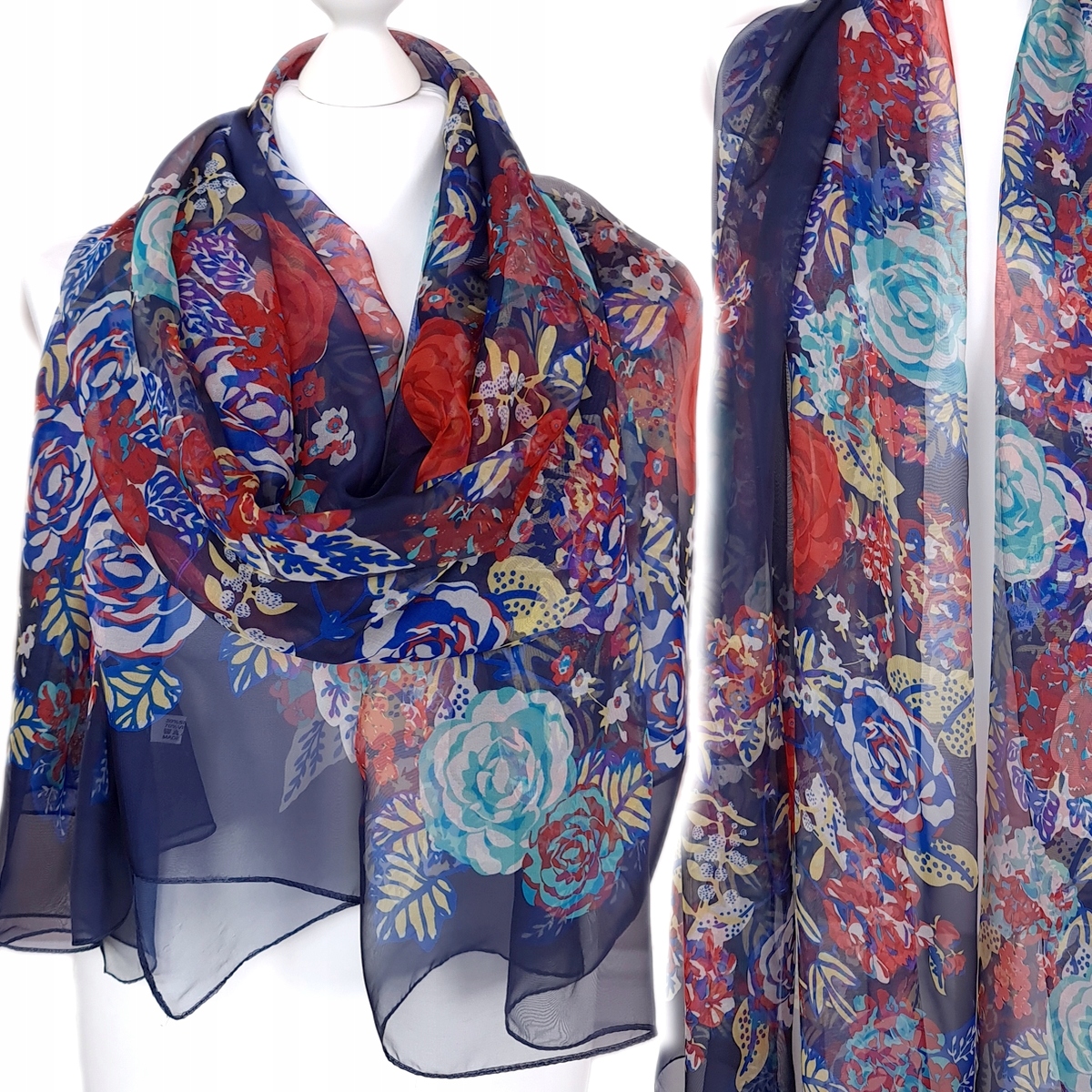 

Piękny Szal duża Apaszka chusta Pareo