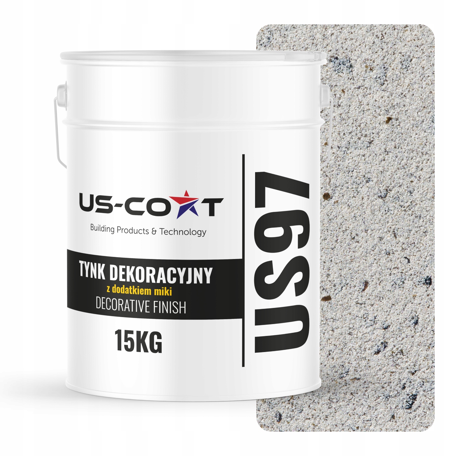 Dekorativní Omítka Barva Šedá Světlá S Černou Mikou D902 15kg Premium