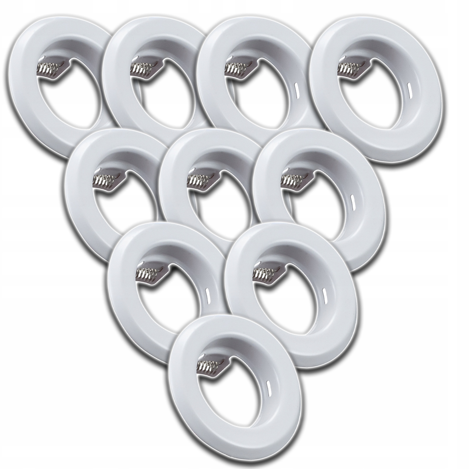 10 x Podomítkové Stropní Očko Aluminiové Bílé Kulaté