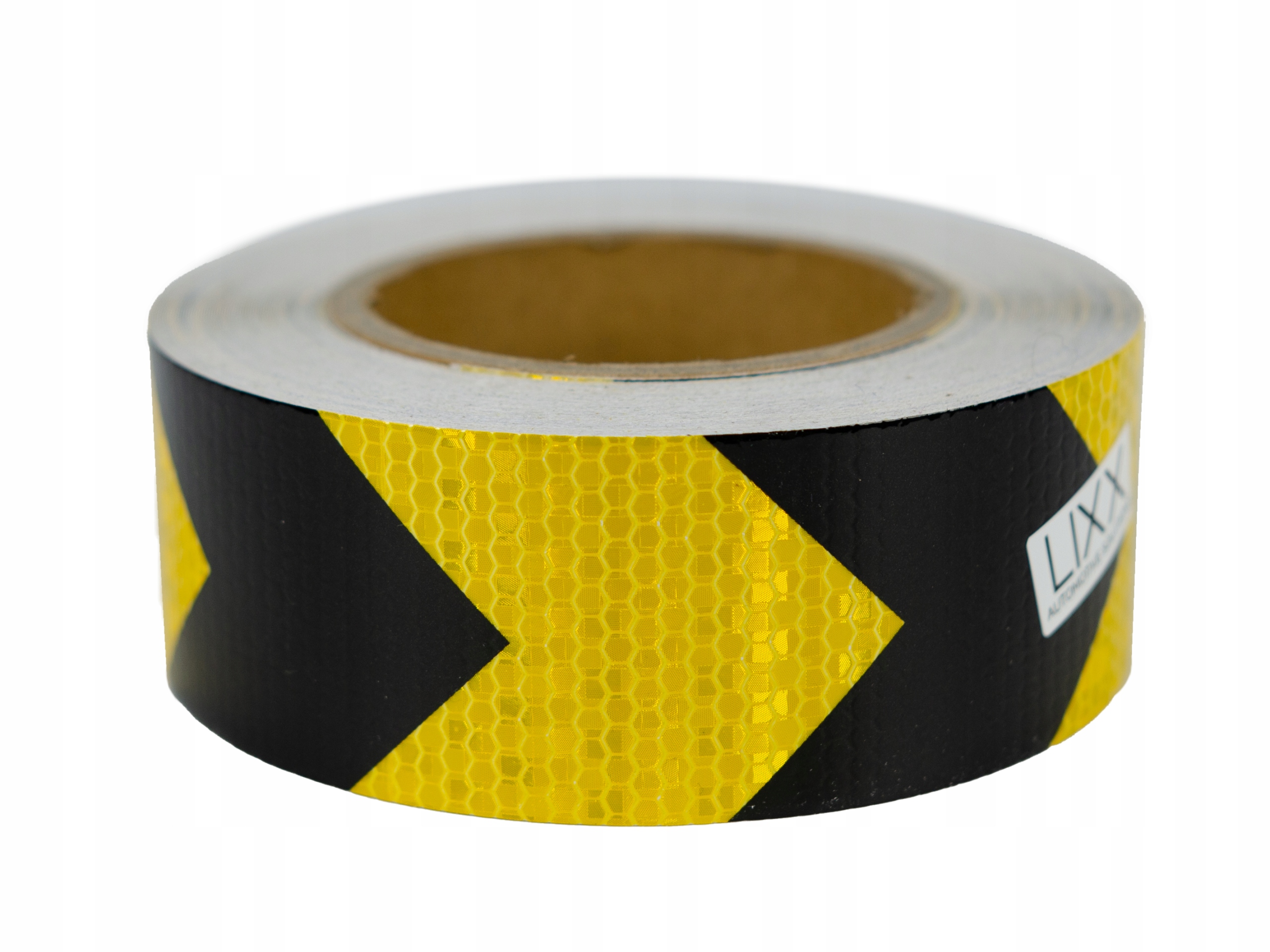 TAŚMA ODBLASKOWA SAMOPRZYLEPNA rolka 5metrów STRZAŁKI 5M x 5CM CZARNO-ŻÓŁTE