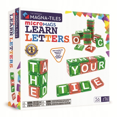 Klocki magnetyczne Magna-tiles Learn Letters Literki Alfabet 56 el.