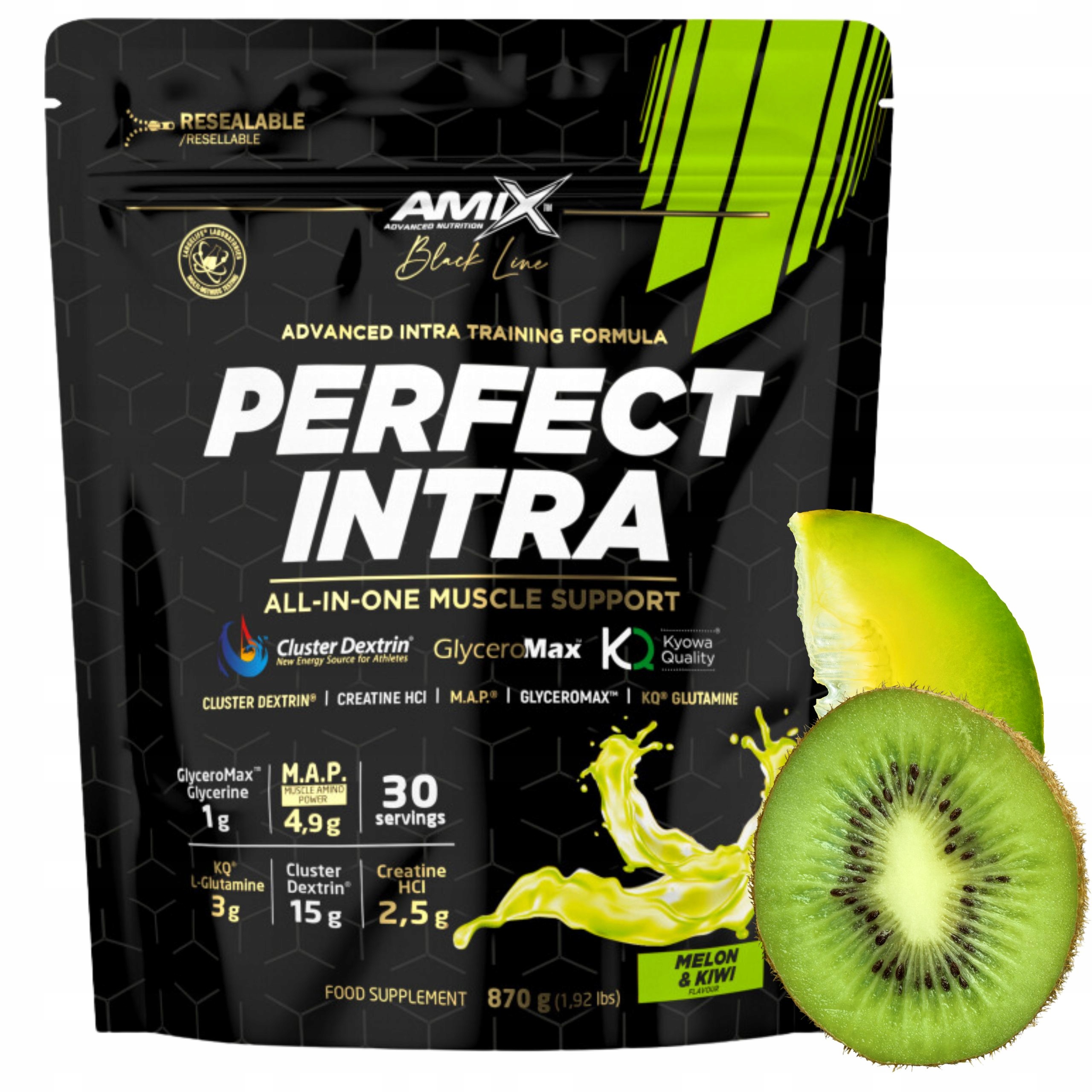 Amix Perfect Intra Cyklodextrin Aminokyseliny Regenerace Chuť Kiwi Meloun