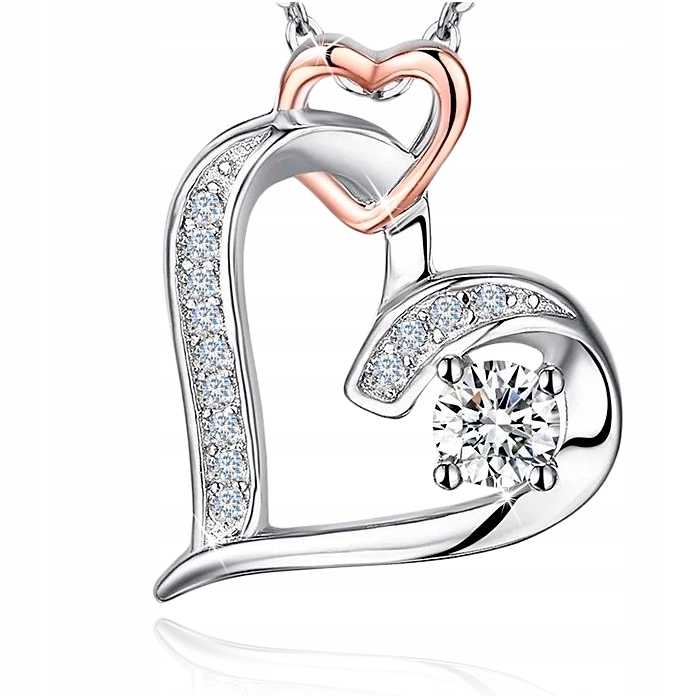 Stříbrný Náhrdelník Srdce Stříbro 925 Pro Dívku – Elegance