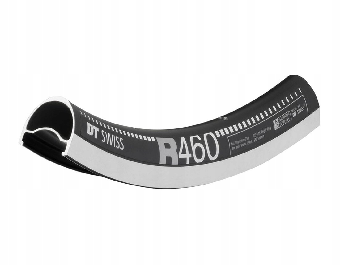 Obrecz Dt Swiss R 460 28", czarna, 32 otw. 622-18, VL 6,5mm