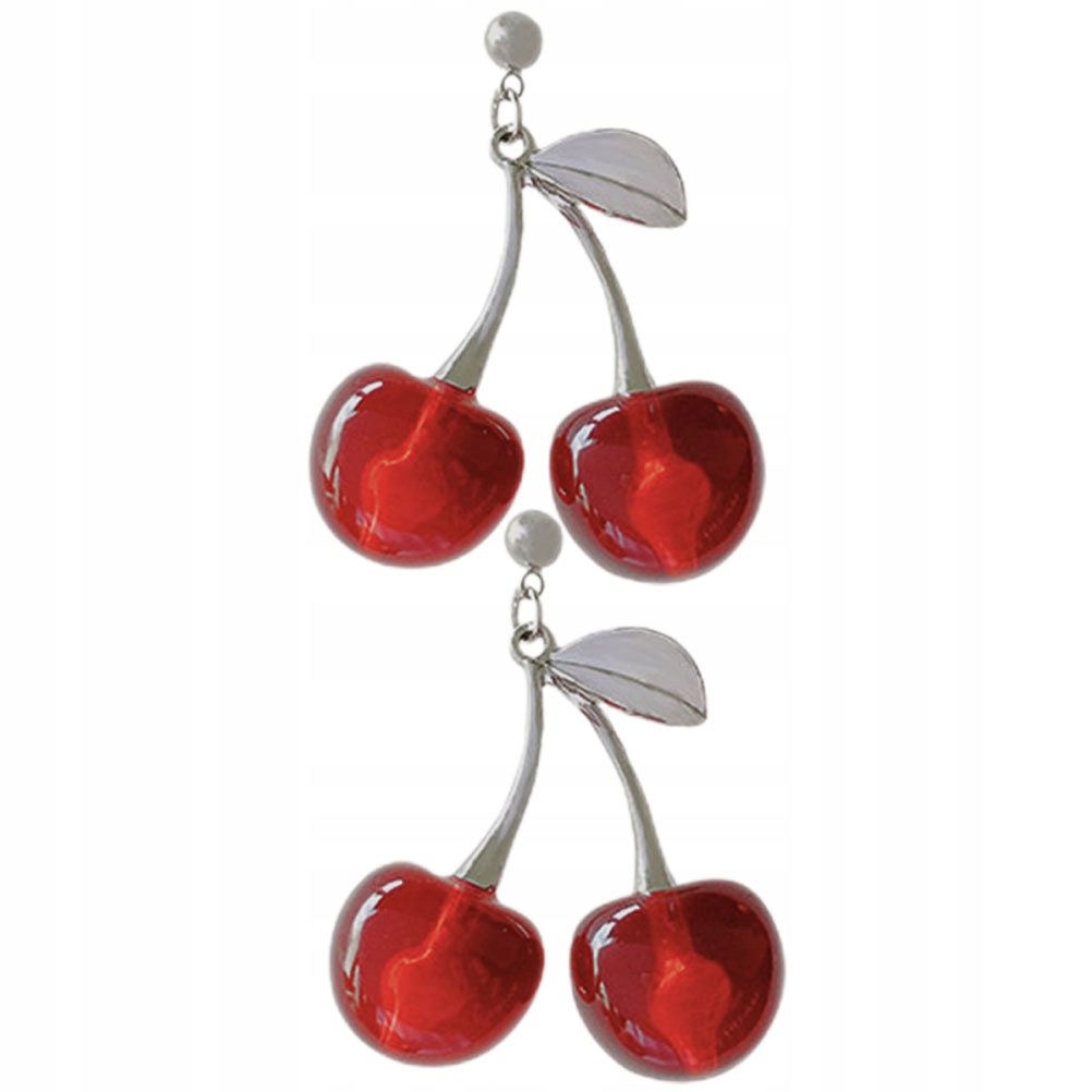 SŁODKIE OWOCOWE KOLCZYKI DAMSKIE WIŚNIA Marka bez marki