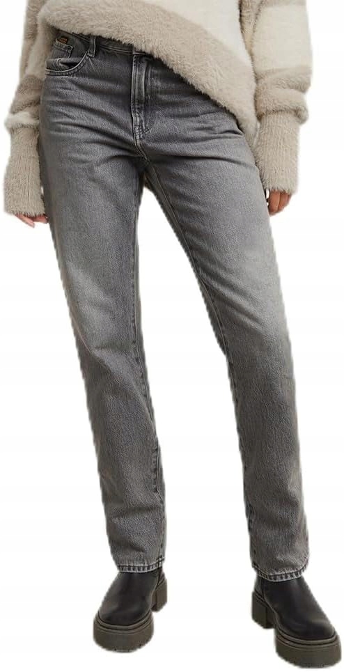 G Star Šedé Džíny Úzké Nohavice S Vysokým Pasem A Oděrkami 31/32 6FA