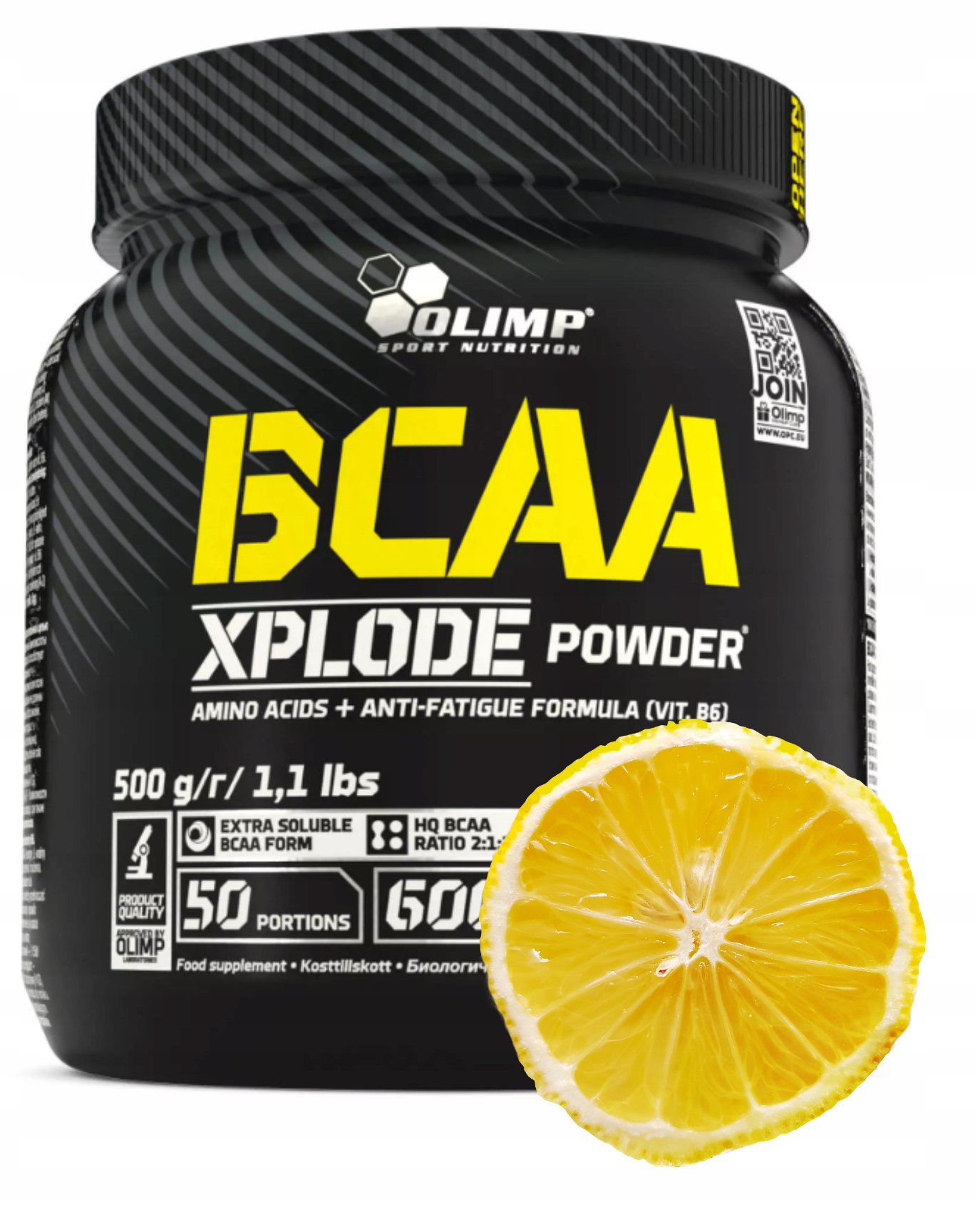 Olimp Bcaa Xplode Powder 500 g Citron Regenerace Aminokyseliny Svalová hmota
