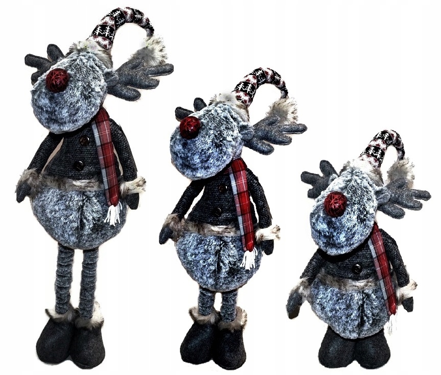 SKRZAT RENIFER ŚWIĄTECZNY XXL 91cm TELESKOPOWY