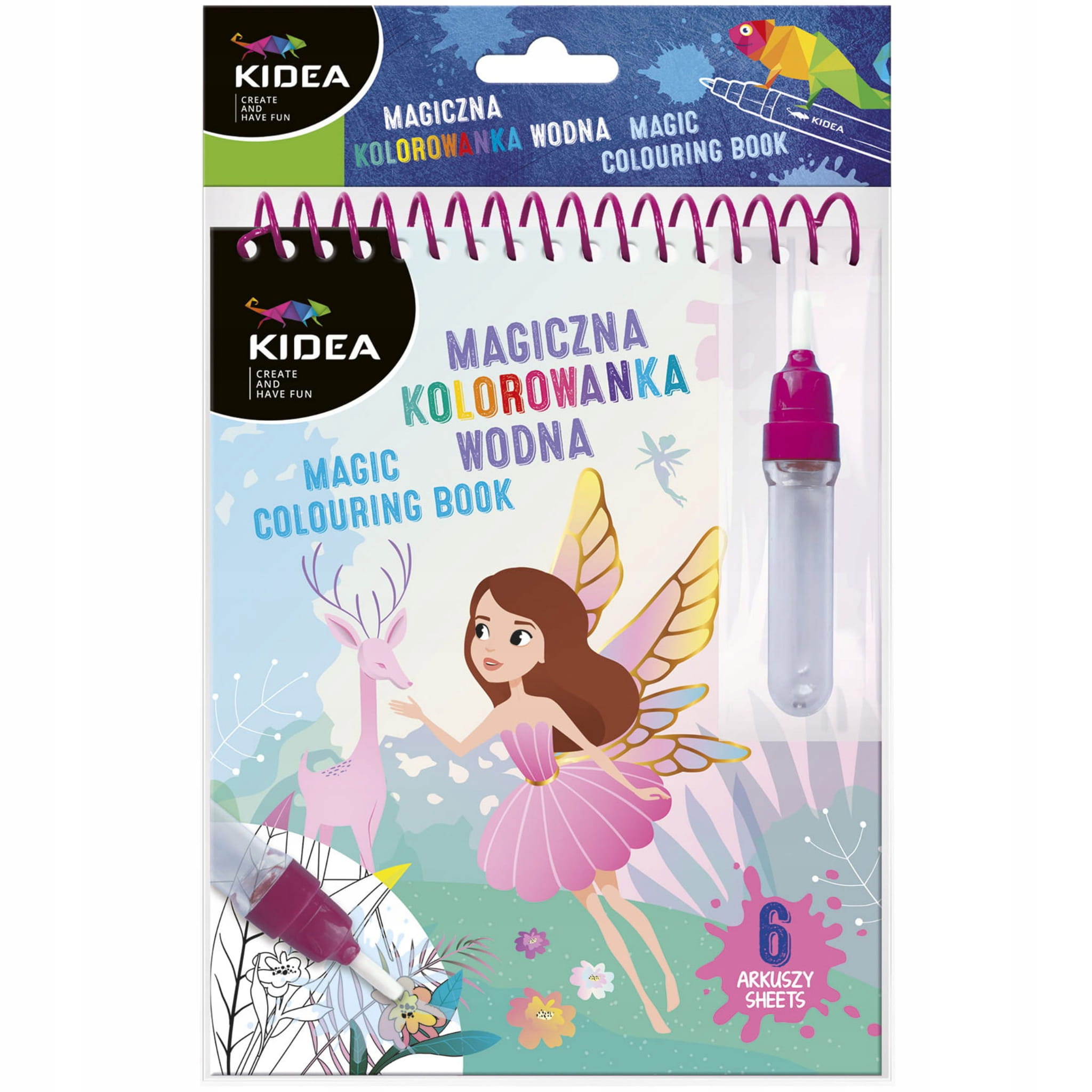 MAGICZNA WIELORAZOWA KOLOROWANKA WODNA BALETNICA KIDEA PISAK NA WODĘ Marka Kidea