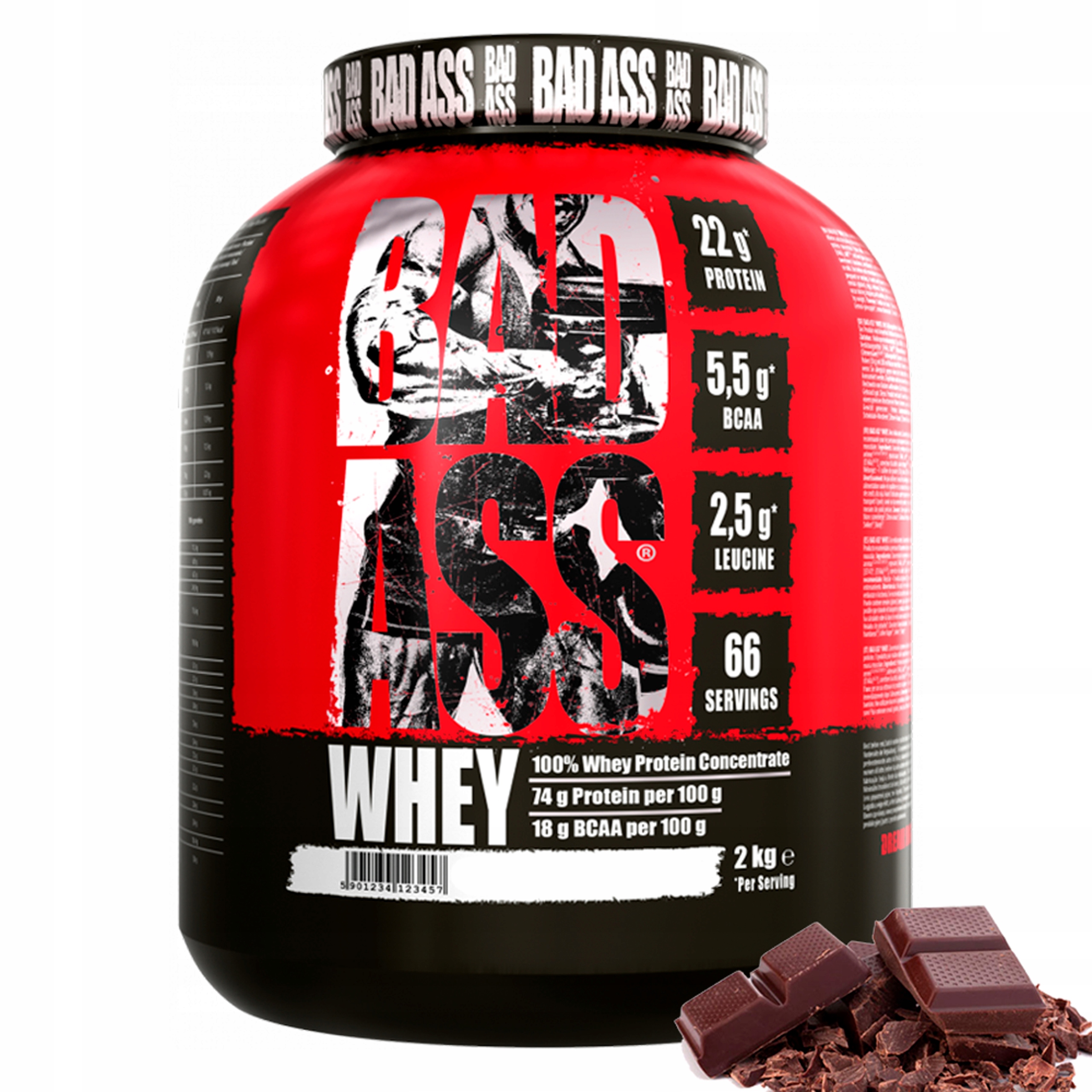 Syrovátkový Protein Wpc 2 kg Whey Protein Doplněk Stravy Izolát Aminokyseliny Bad Ass