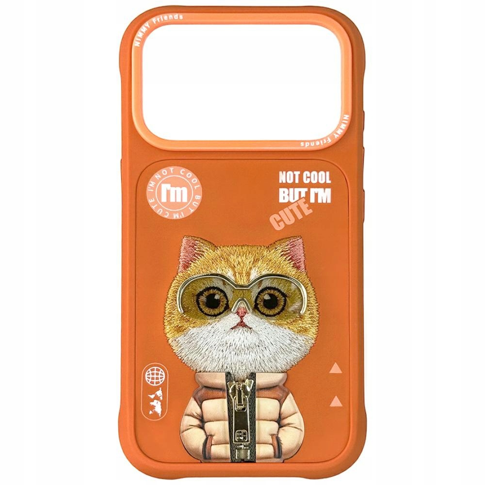 Pouzdro Nimmy Cool&Cute 2.0 Cat pro iPhone 17 Pro oranžové