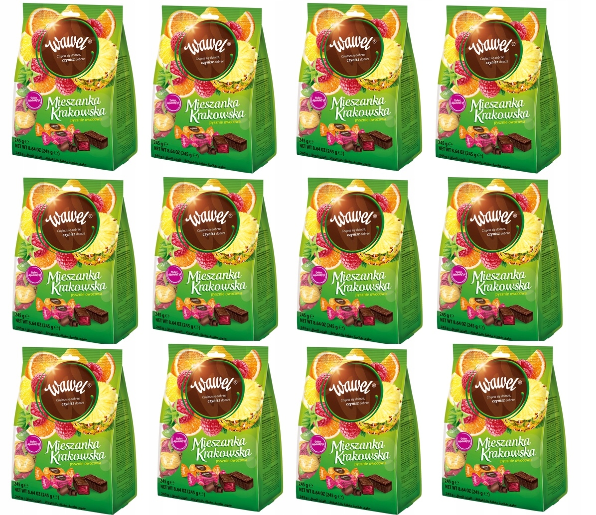 12x 245g Wawel Mieszanka Krakowska Cukierki Galaretki Karton