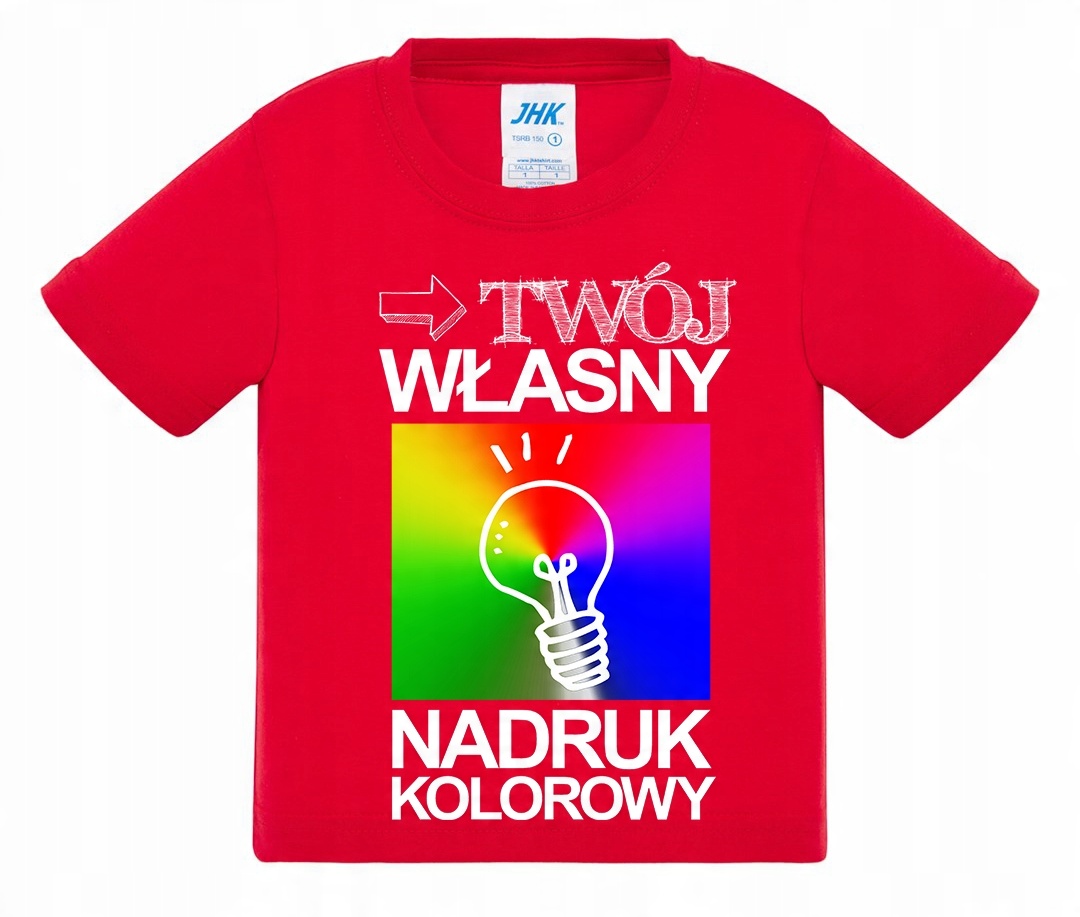 

Koszulka Z Własnym Nadrukiem niemowlęca Czerwona