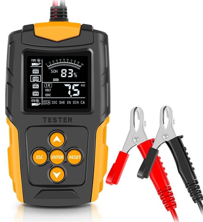 CYFROWY TESTER DO AKUMULATORÓW BATERII 12V 24V FOXSUR FBT200 3Ah - 200Ah Marka inna