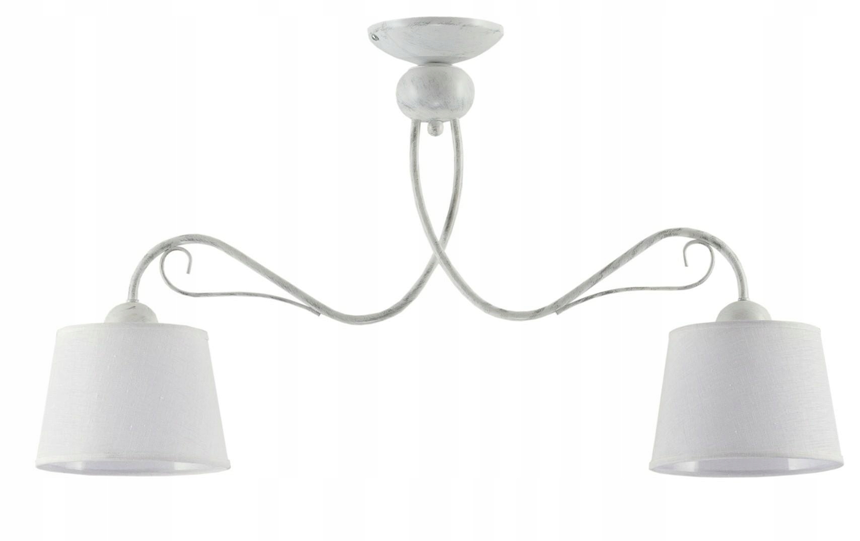 Stropná lampa Kamelia Biela Abažúry 2xE27 Závesná lampa do izby