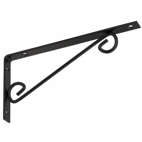 

Wspornik Uchwyt Pod Półkę Ozdobny 250x125 czarny