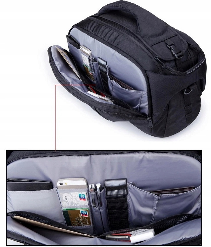 DUŻA TORBA FUTERAŁ XXL na APARAT FOTOGRAFICZNY LUSTRZANKE DSLR I AKCESORIA Marka bez marki