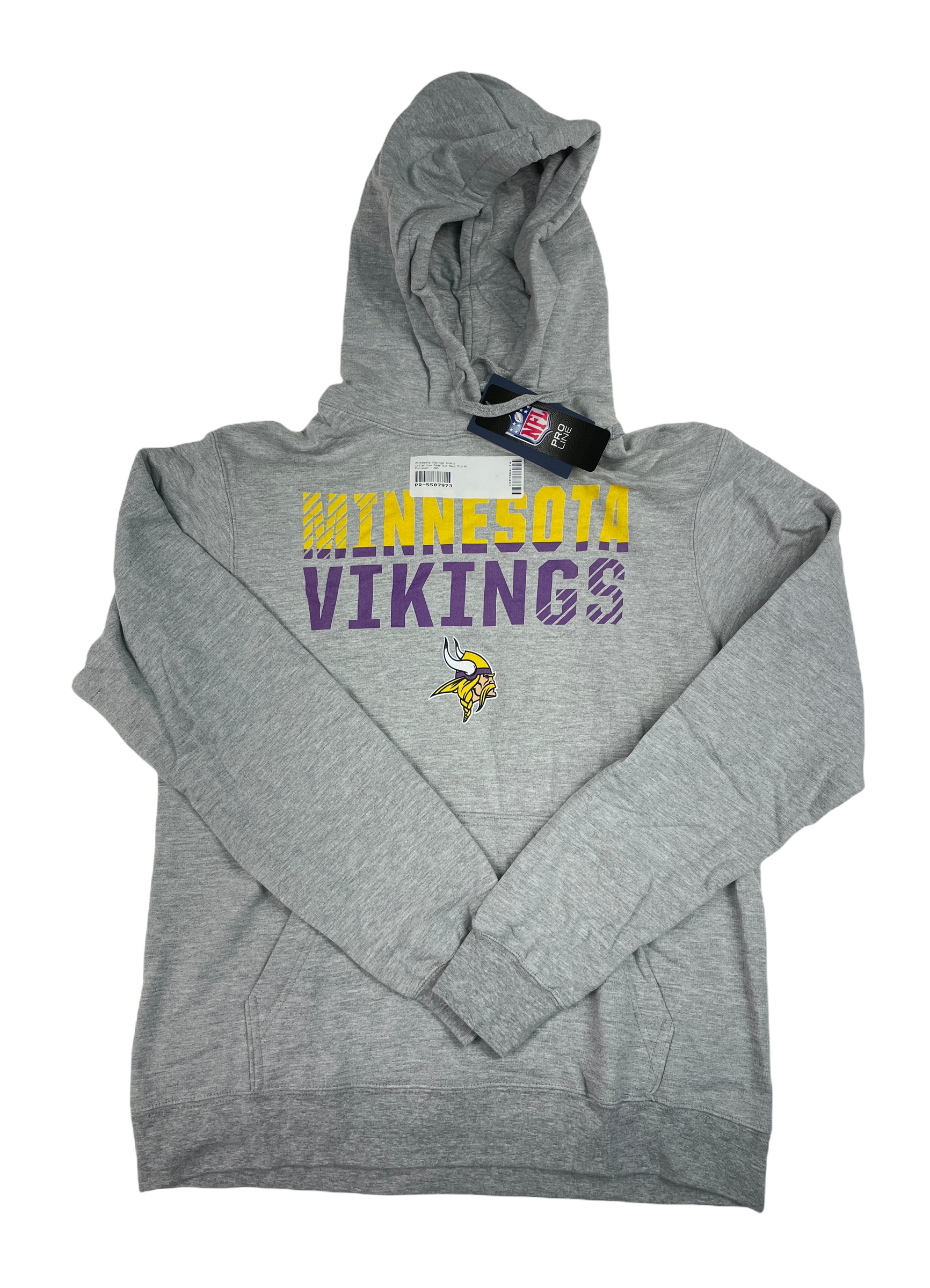 Šedá pánská mikina kapuce Minnesota Vikings M