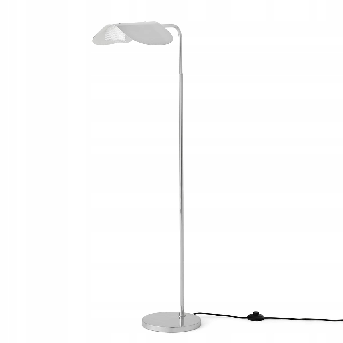 Audo Wing Podlahová lampa 84 cm strieborná hliníková