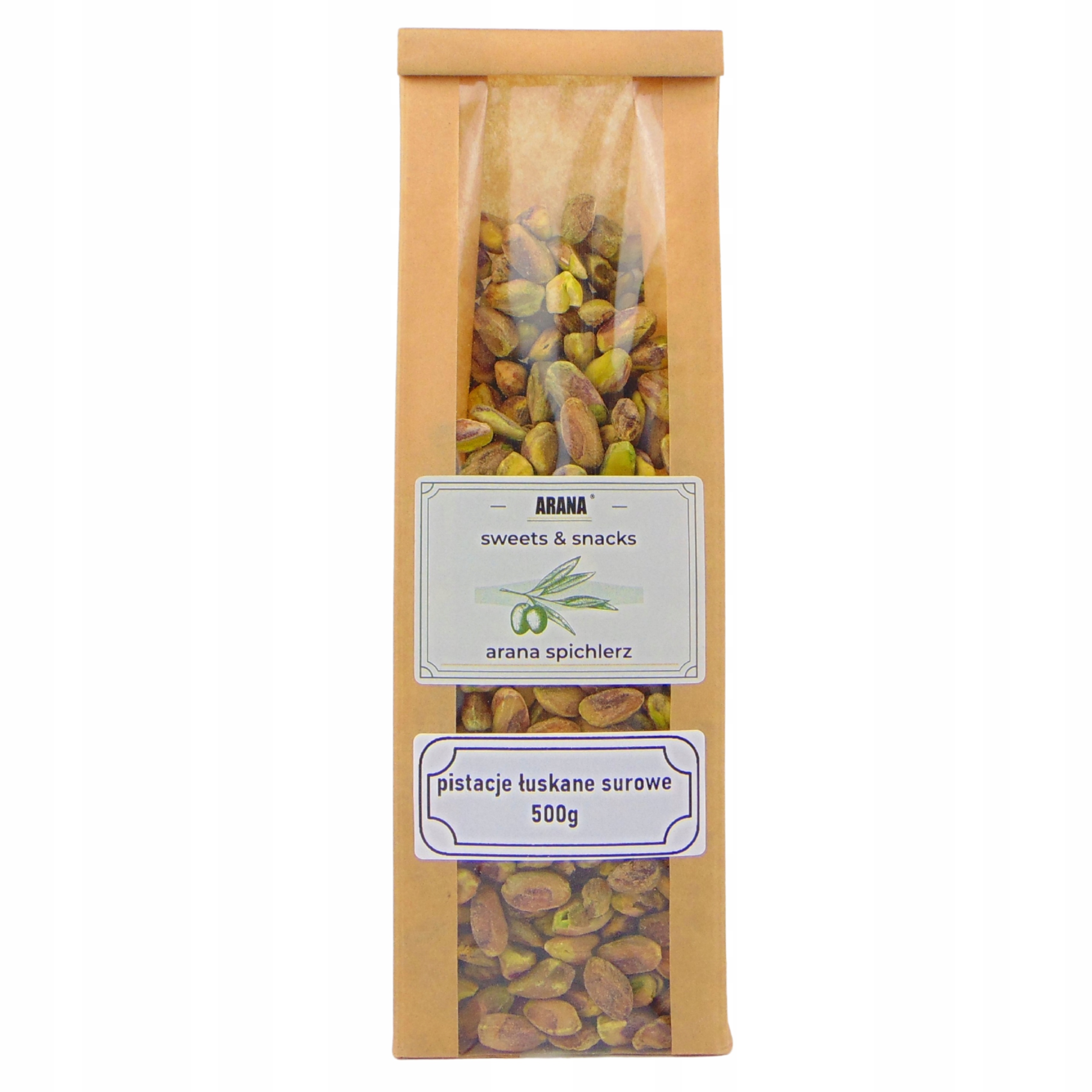 Pistacje Surowe Całe 500G
