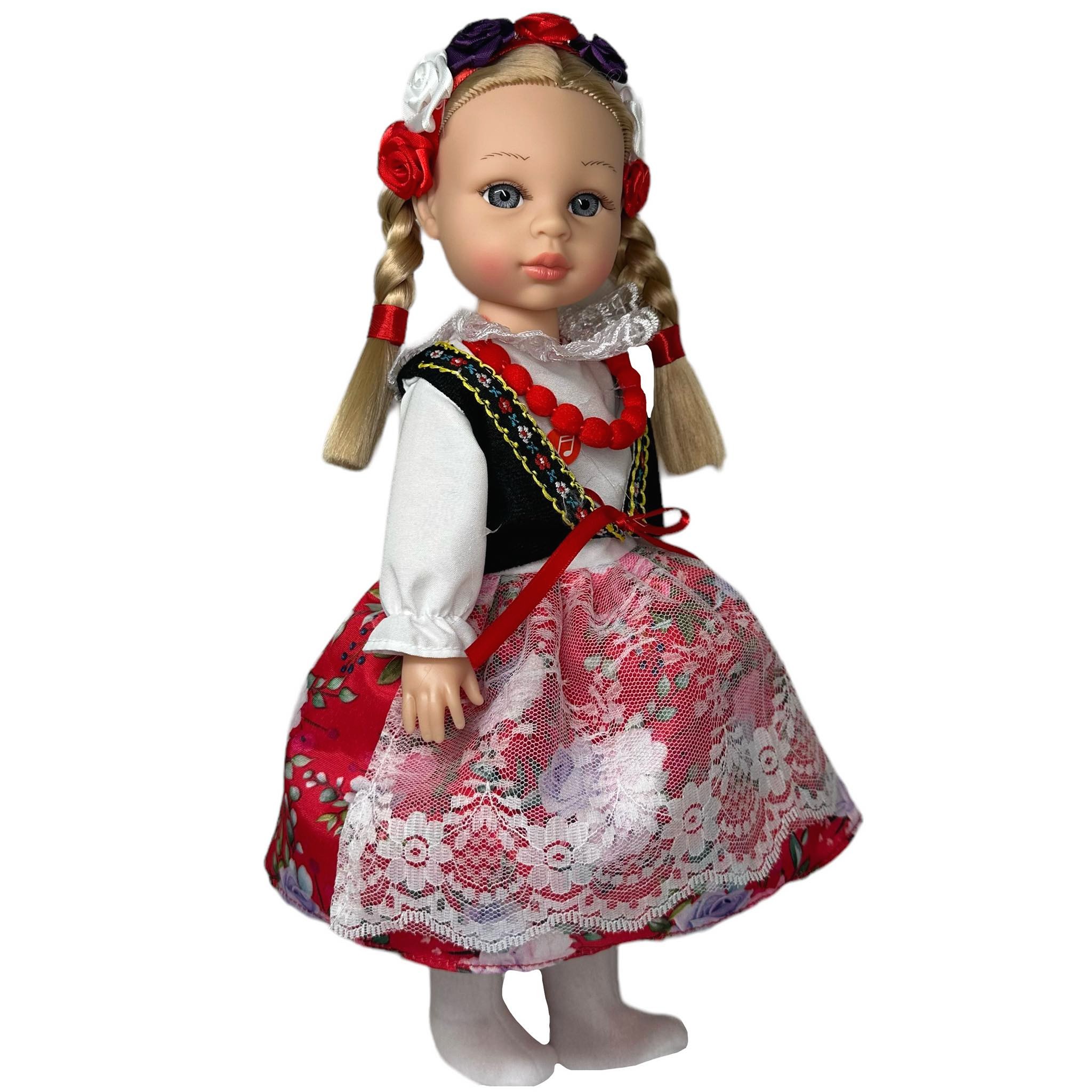 LALKA KRAKOWIANKA W STROJU LUDOWYM BOBAS INTERAKTYWNA MÓWI ŚPIEWA WŁOSY Kod producenta 587816