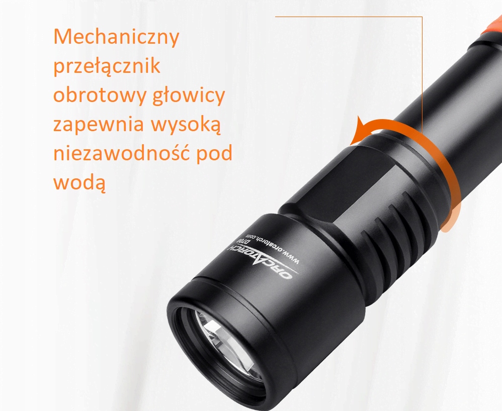 Latarka nurkowa Orca Torch D700 Zasilanie akumulatorowe