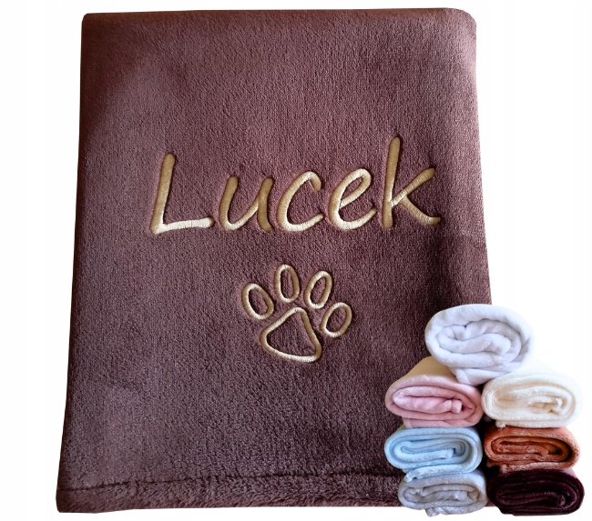 Levně Deka pro psa se jménem teplá tlustá deka pro zvířata kočky minky plyšová