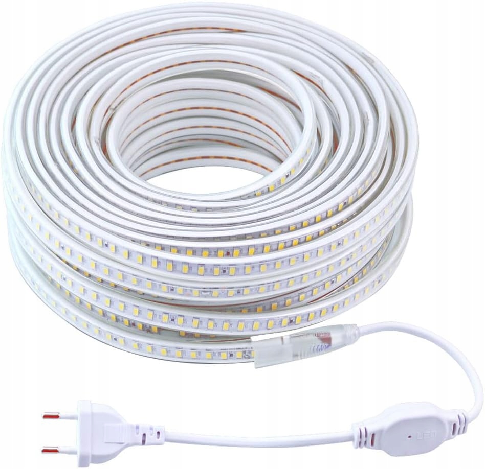 Led pásik Pcning, IP67, 6000K, 230V, 8W, studená biela, 25 metrov
