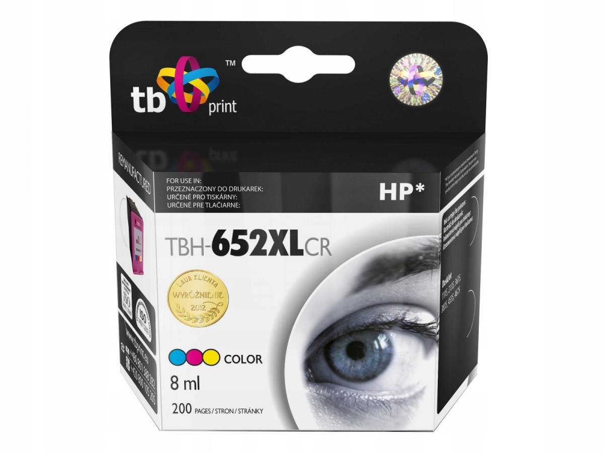 Ink. kazeta Tb kompat. s Hp 652 Xl,cr reman
