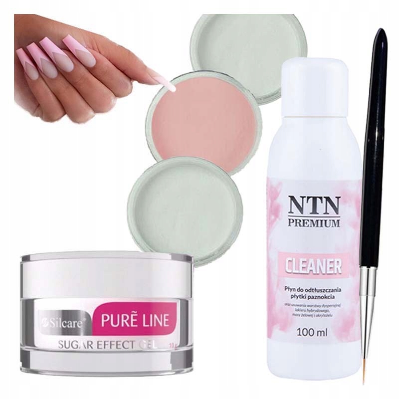 ZESTAW do zdobień paznokci Efekt Dym Cleaner Akryl