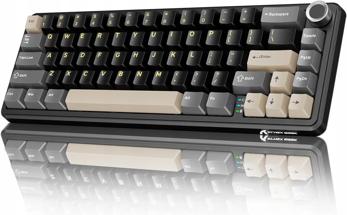 Bezprzewodowa Klawiatura Mechaniczna Attack Shark X66 czarny, Linear switch