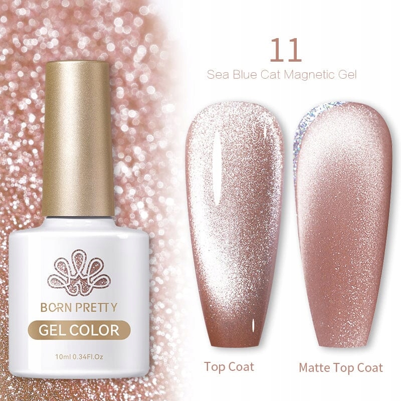 BORN PRETTY - Sea Blue Cat Eye - LAKIER MAGNETYCZNY / KOCIE OKO - 11