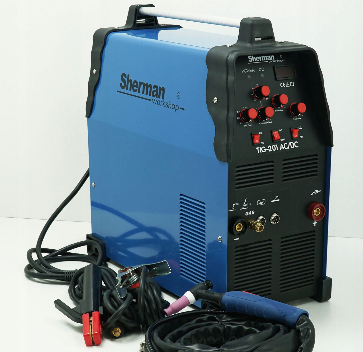 Spawarka inwertorowa TIG AC/DC 200 MMA zestaw Model SHERMAN TIG 201 ACDC