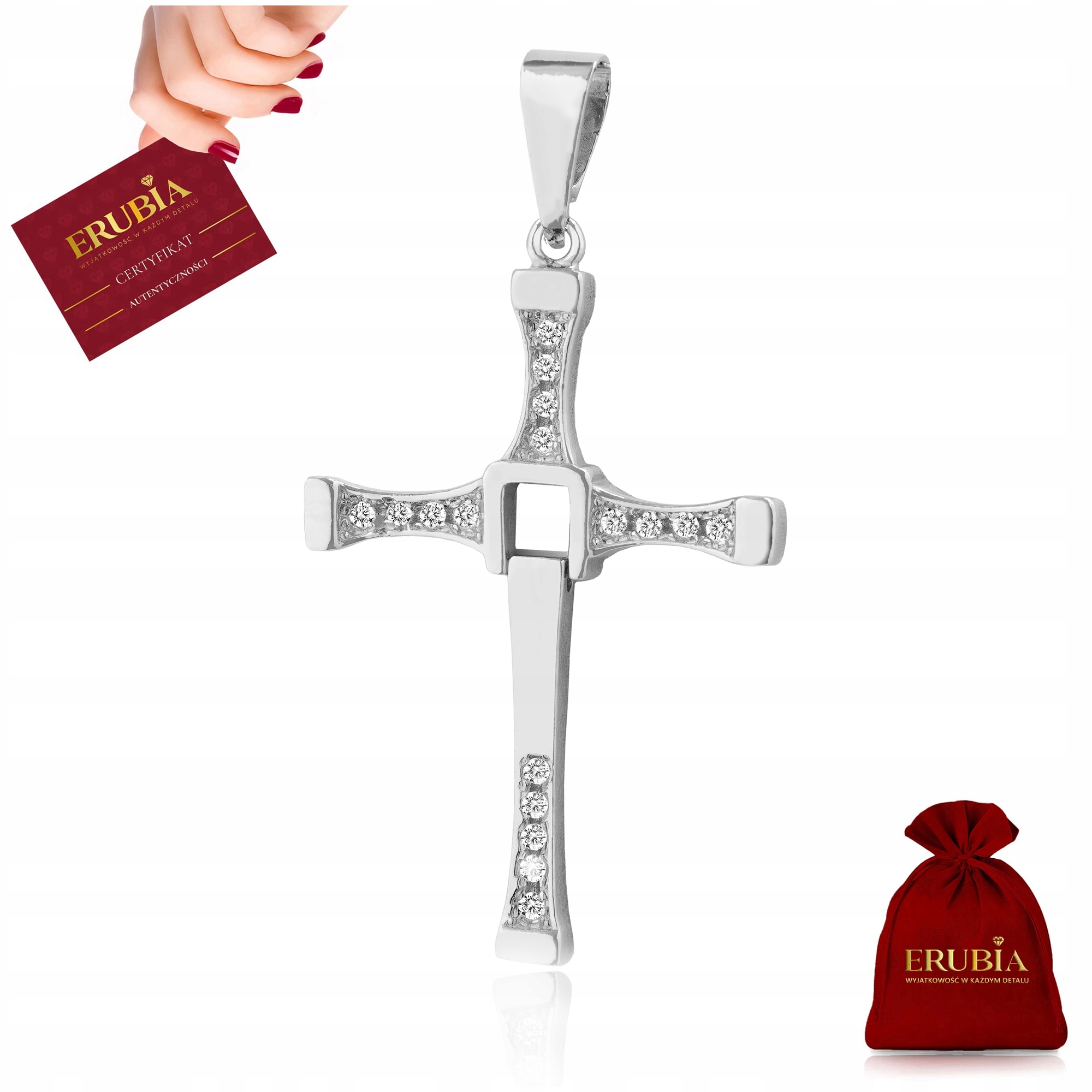 Pánský Velký Stříbrný Křížek Vin Diesel Rychle A Zběsile Stříbro O Ryzosti 925