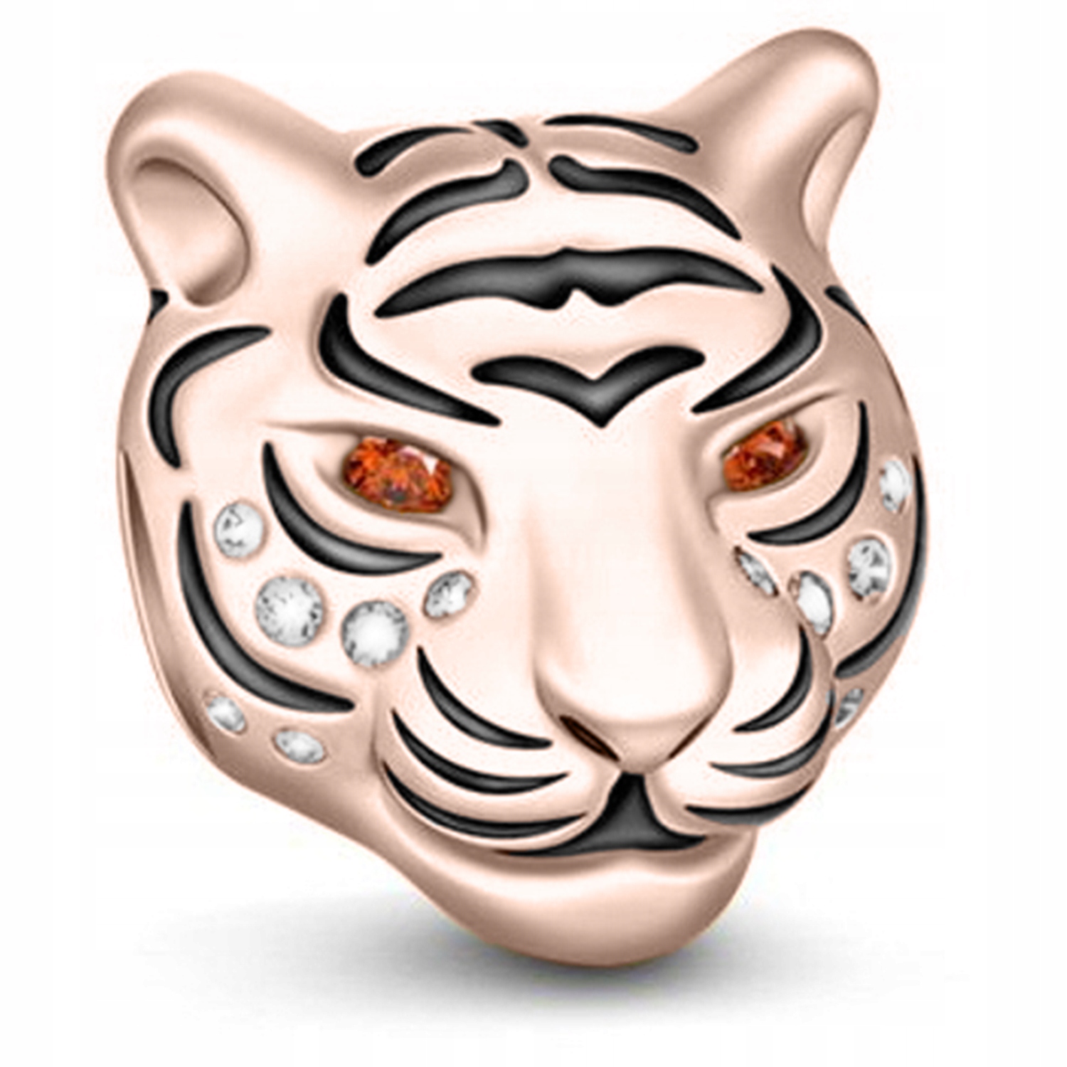 Charms Pozlacený Tygří hlava Tiger s Tygrem Lev Leo Leon Stříbro 925