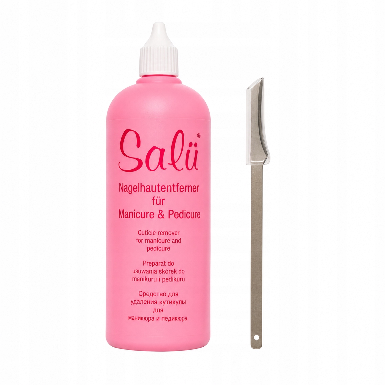 Płyn Salu cuticle remover 250 ml do pedicure+ skrobaczek do pięt