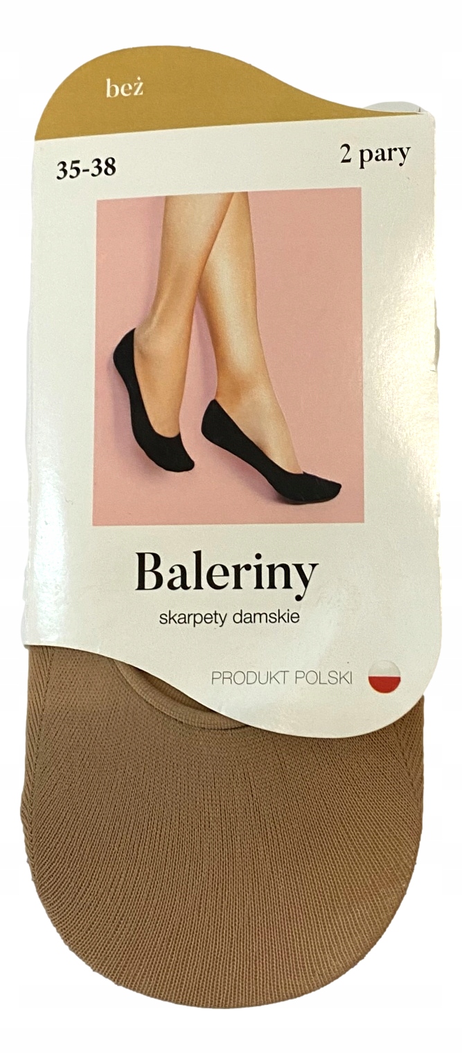 

2PAK Stopki Bezszwowe baleriny Beż *35-38