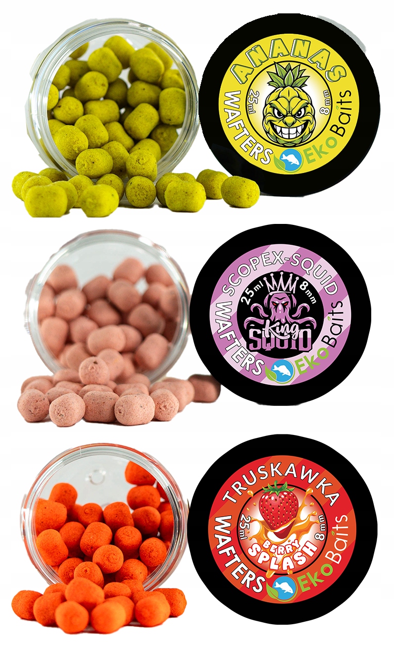 Wafters 8 mm Method Feeder Zestaw 3 Smaków na Karpia Eko Baits