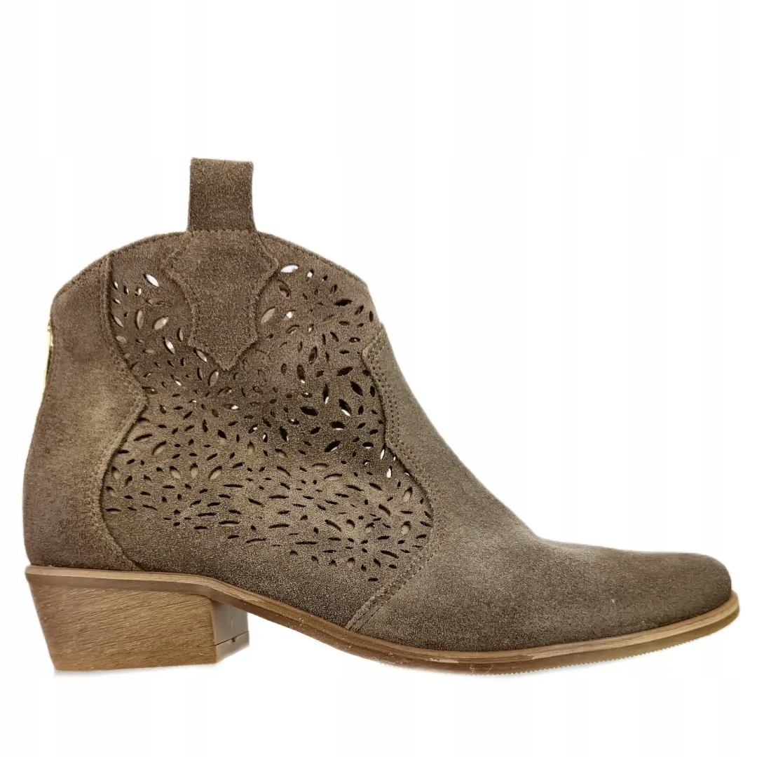 Dámské kotníkové boty Exquisite 1130 almond velur 37, béžová barva